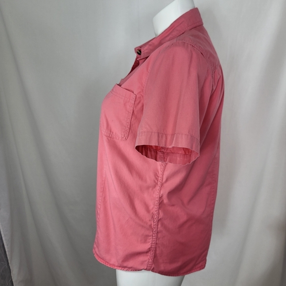 CE Schmidt Workwear Coral Pink SHIRT Womens Size L Button Up Fit For Her Pockets - Picture 4 of 16